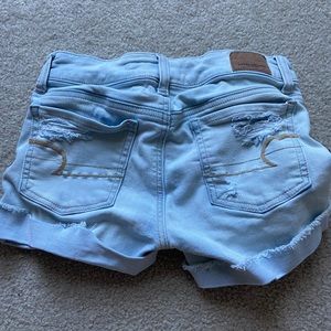 American Eagle shorts jean distressed light wash 0